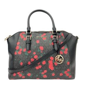 Michael Kors tote bag rare rose print along with makeup bag